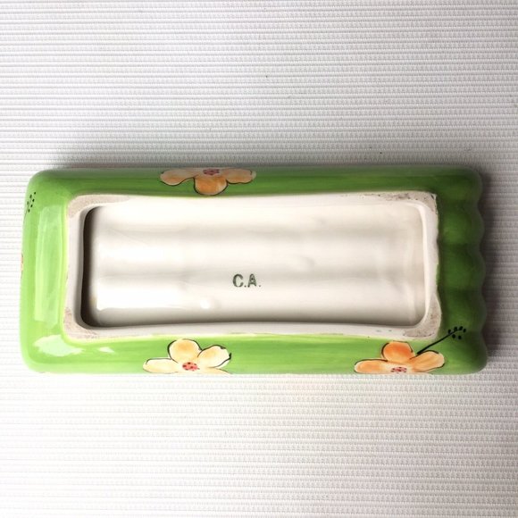 Clay Art Soap Dish Hawaiian Ocean Raft Floral Flower Tropical Beach House Decor - Picture 6 of 12